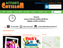 Tablet Screenshot of cotillonactivarte.cl